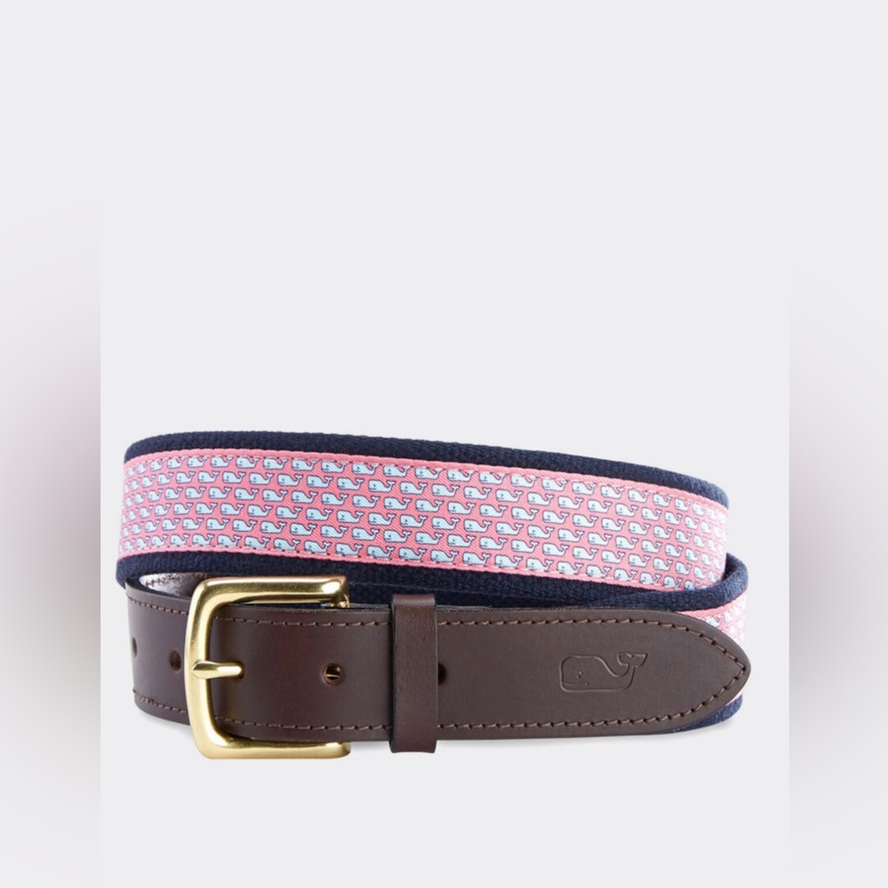 COPY - Vineyard Vines Whale Canvas Club Belt w/ Silk Panels